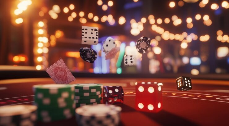 Live roulette table with dealer and multi-camera feed